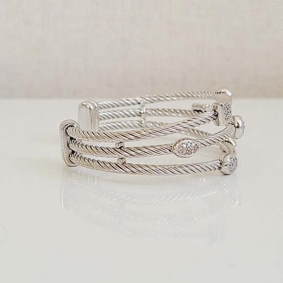 David Yurman Three Row Confetti Diamond Bracelet  - Picture 6 of 13